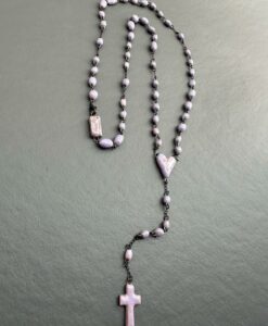 Véritable chapelet en perles de céramique émaillées , disponible dans 30 couleurs