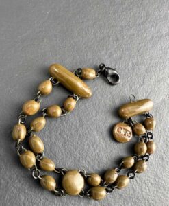 Bracelet double rangs Loïs en céramique
