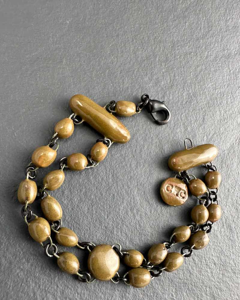 Bracelet double rangs Loïs en céramique