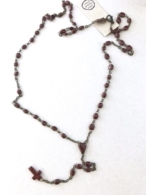 Real Rosary made of micro ceramic beads hand made in France